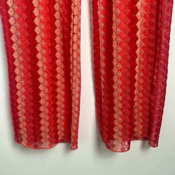 NEW BECCA By Rebecca Virtue Sunset Soiree Crochet Knit Split Wide Leg Coverup S - Picture 10 of 12